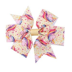 New Children's Jewelry Hot Sale Ribbed With Six Ears Bow Hairpin Headgear