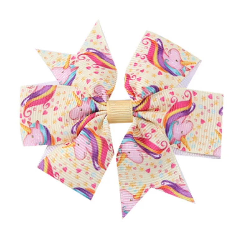 New Children's Jewelry Hot Sale Ribbed With Six Ears Bow Hairpin Headgear