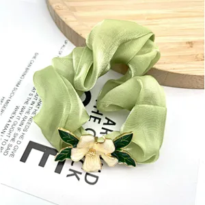 Korean version of the gentle spring and summer large intestine girls from fairy temperament flower rubber ponytail  head rope