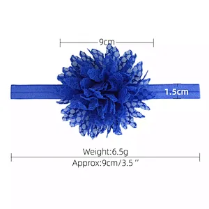 9cm Blended Gauze Headband With Large Flowers For Baby Girls Kids Hair Band Accessories