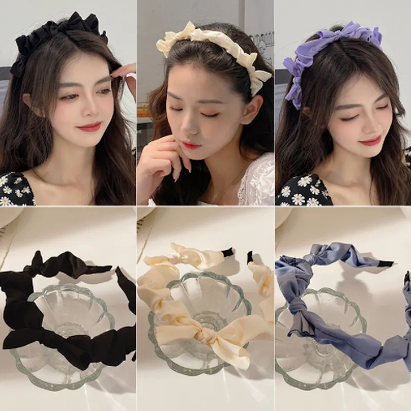 Bow knot super fairy headband summer  hair travel French high skull top autumn and winter forest
