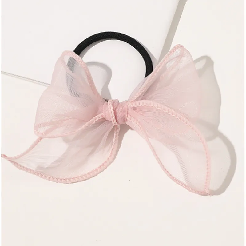 Dreamy hazy mesh bow  hair rope super fairy French  net red hair accessories