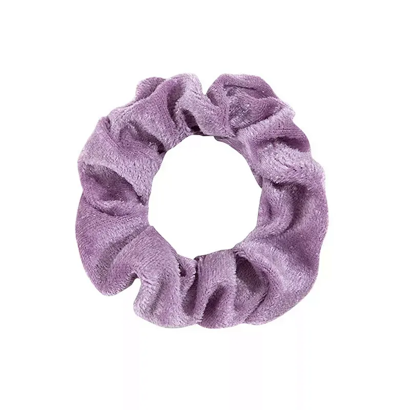 wholesale velvet hair scrunchies Solid color large intestine hair bands simple and versatile hair accessories