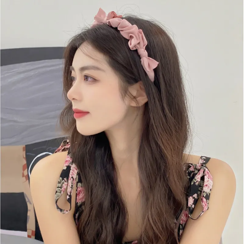 Bow knot super fairy headband summer  hair travel French high skull top autumn and winter forest
