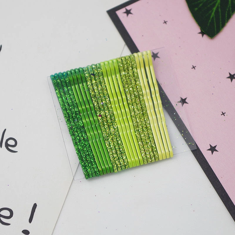 Green hair clip
