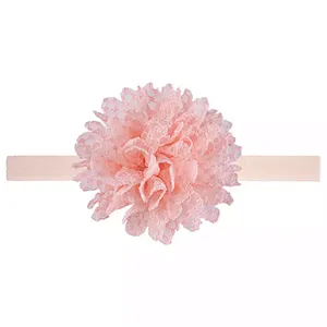 9cm Blended Gauze Headband With Large Flowers For Baby Girls Kids Hair Band Accessories