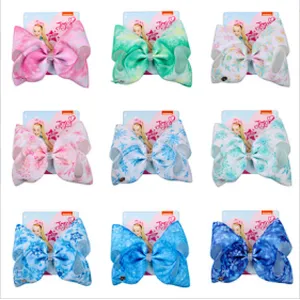 Back To School Gentle Blue and Pink Kids Bow Hair Clip