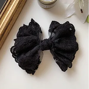 Gentle princess ~ super fairy big bow back head hair Carson fairy bangs clip headgear