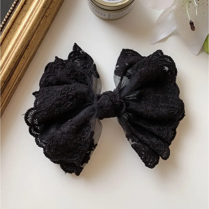 Gentle princess ~ super fairy big bow back head hair Carson fairy bangs clip headgear