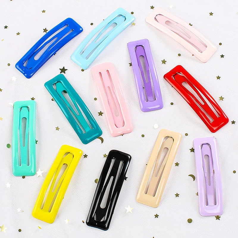 8 pcs sets colorful rectangle hair clip