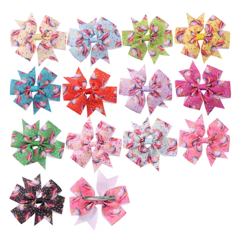 New Children's Jewelry Hot Sale Ribbed With Six Ears Bow Hairpin Headgear