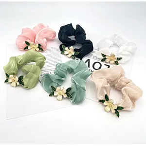 Korean version of the gentle spring and summer large intestine girls from fairy temperament flower rubber ponytail  head rope