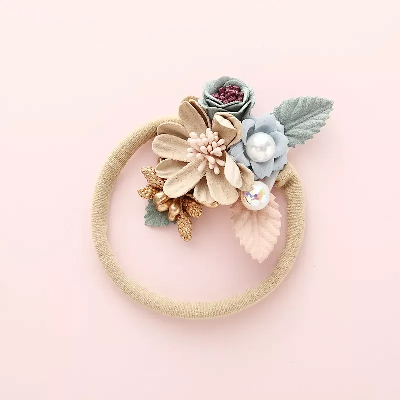 Hot Sale Fashion Hair Accessories New Design Hair Band Fancy Latest Flower Hairbands Designs