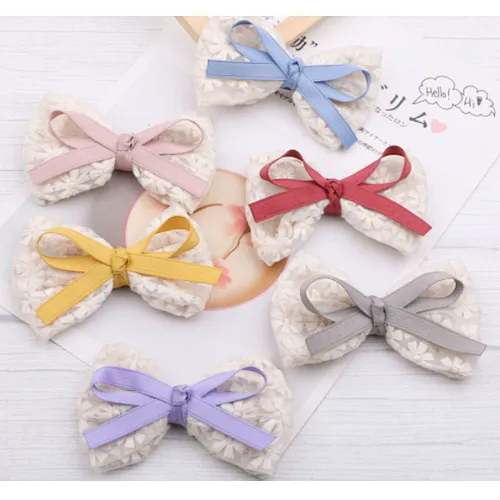 Children's  sweet bow spring headwear girl  clothing accessories princess hair accessories