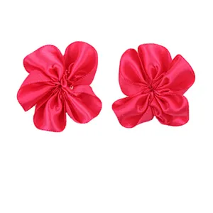 New handmade satin fabric three-dimensional rose flower  flower clothing accessories