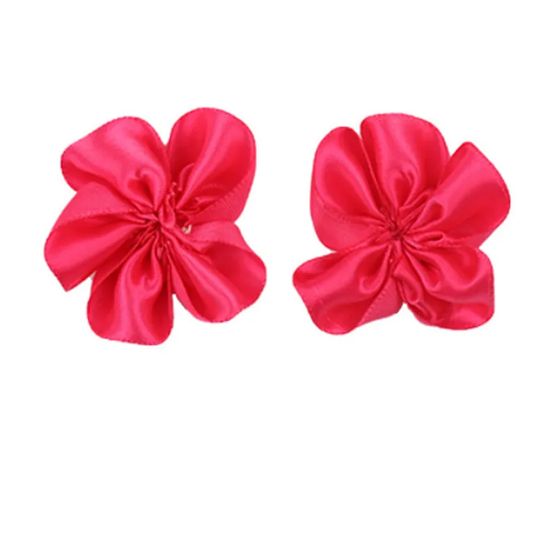 New handmade satin fabric three-dimensional rose flower  flower clothing accessories