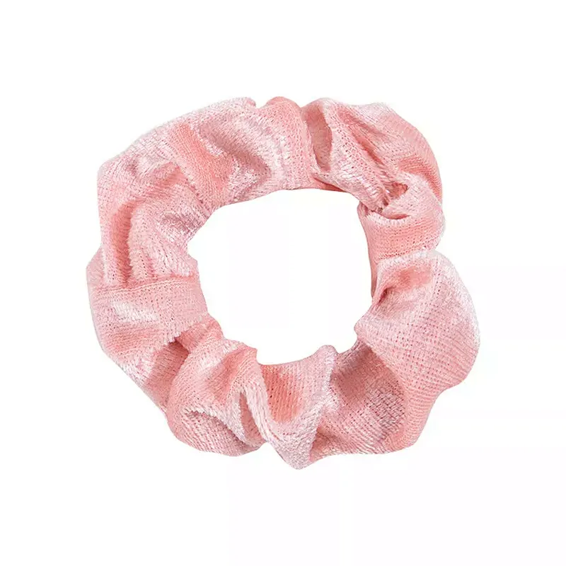 wholesale velvet hair scrunchies Solid color large intestine hair bands simple and versatile hair accessories