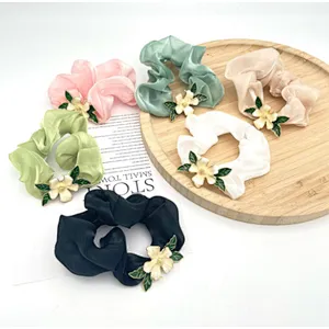Korean version of the gentle spring and summer large intestine girls from fairy temperament flower rubber ponytail  head rope