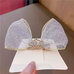 Chiffon Boutique Princess Crown Headbands Girls Pretty Tiara hair clips Queen Kids Hairpins