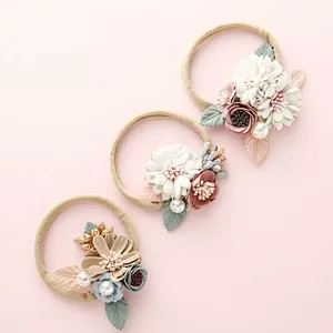 Hot Sale Fashion Hair Accessories New Design Hair Band Fancy Latest Flower Hairbands Designs