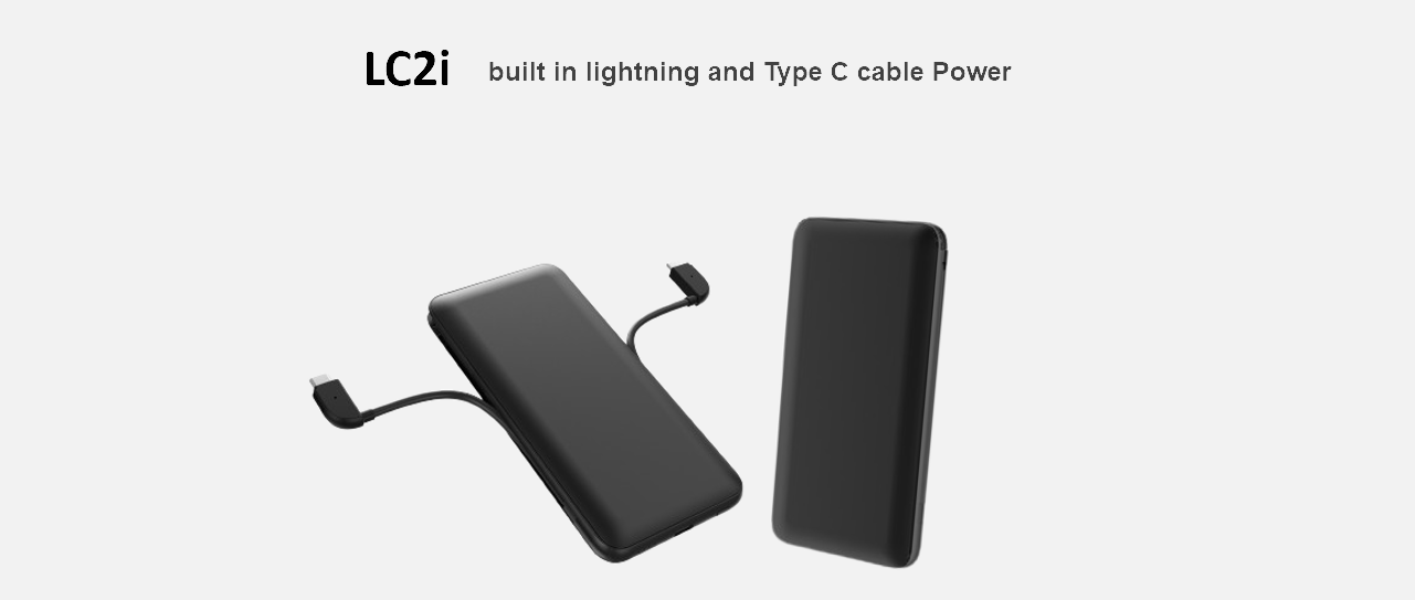 portable charger with built in cable