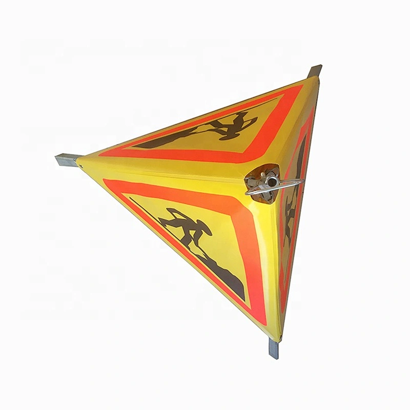 Flexible Roll Up Retractable Tripods Reflective Road Safety Traffic Signs For Warning Signs