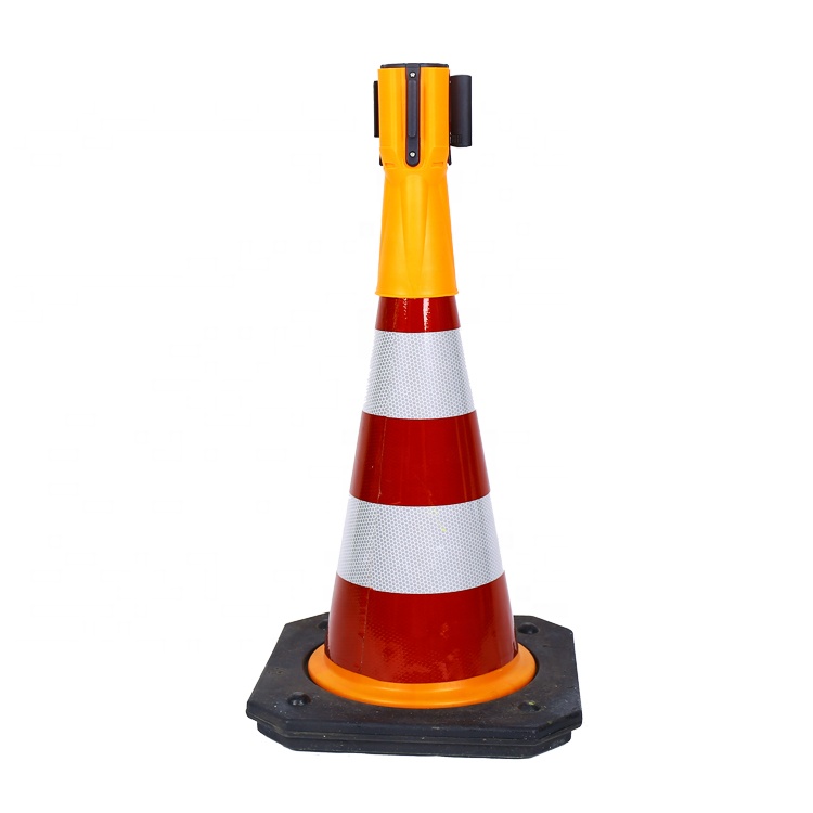 New Hot Selling Eco-friendly Cone Retractable Tape Retractable Barrier Tape Traffic Cones Connector Belt
