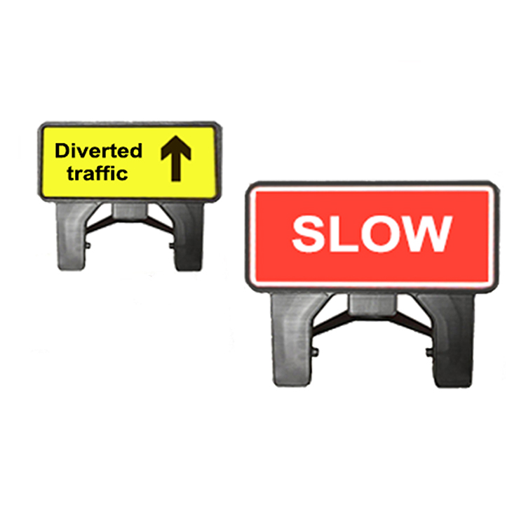 Extremely Strong Robust Reflective Large Warning Words Portable Flexible Roll Up Safety Traffic Slow Signs Board