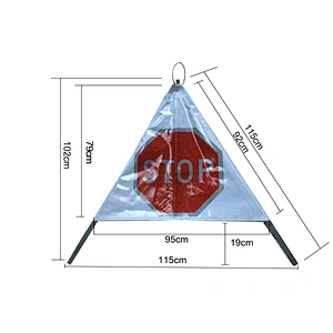Multi-functional Portable Emergency Roadway Safety Flexible Roll Up Traffic Warning Reflective Signs For Road Accident