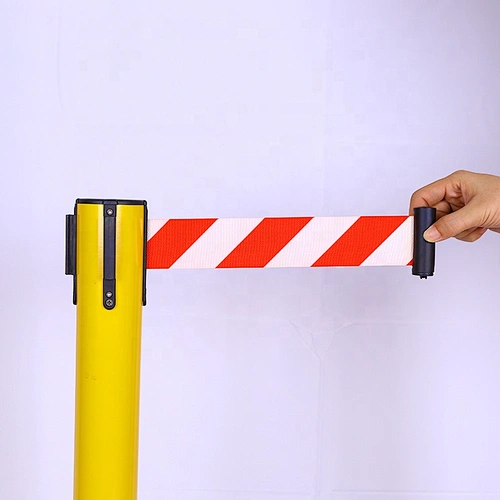 New Products High Quality Traffic Safety Red Or Yellow Traffic Retractable Tape Working Post