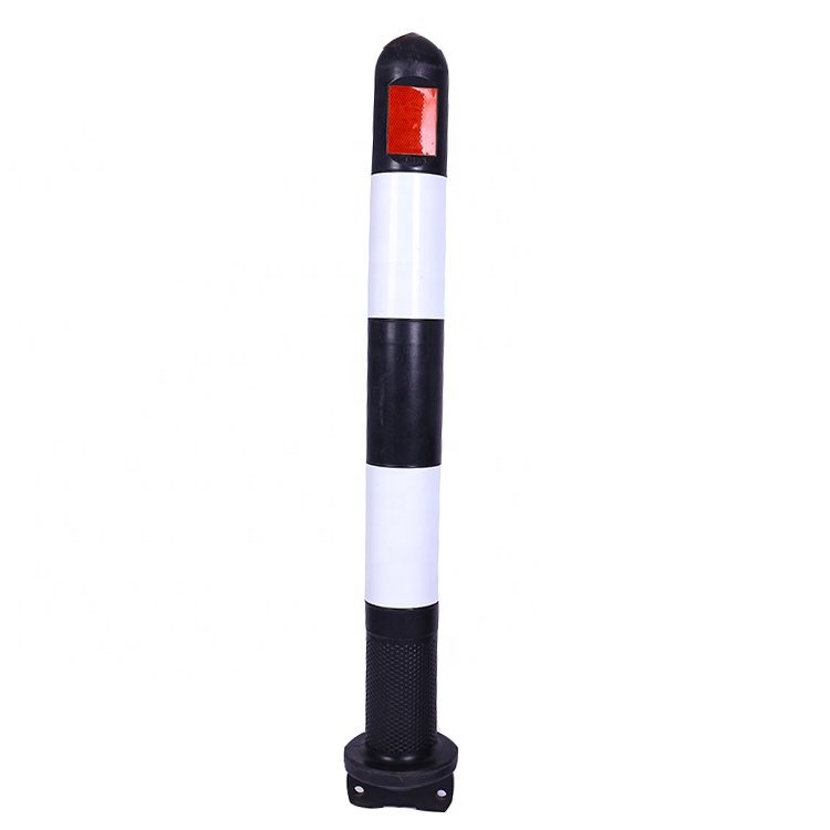 China Hot Sale Pvc Flexible Safety Warning Bollard Spring Delineator Traffic Warning Post