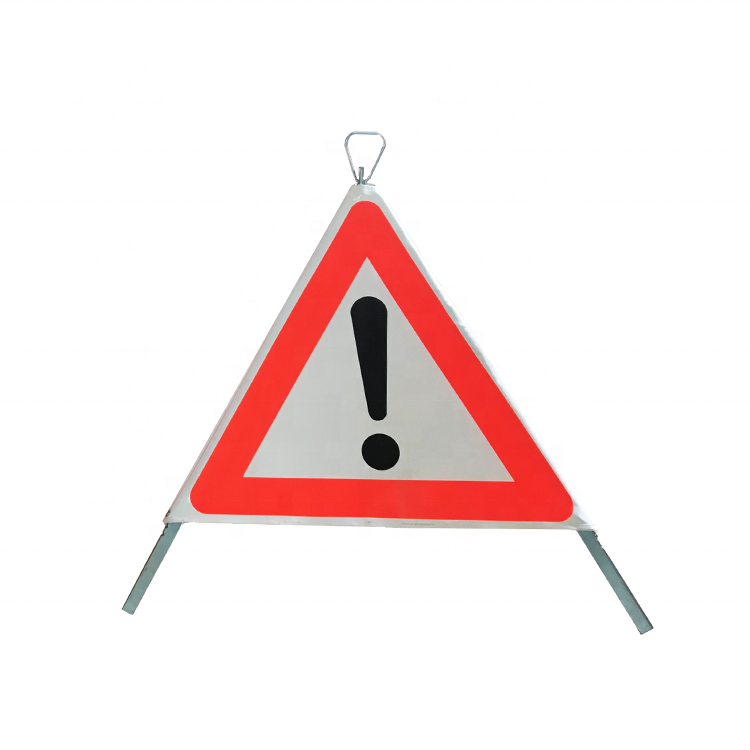 China Road Safety Products Collapsible Tripod Warning Sign Led Warning Traffic Sign