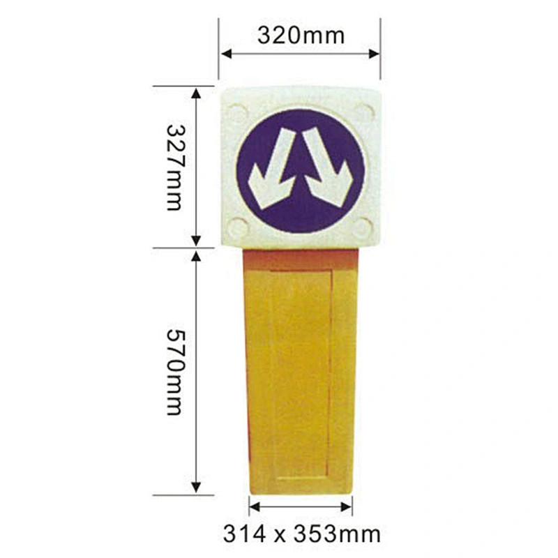 Wholesale High Quality Rubber Road Bollard Traffic Warning Bollard Separate Road Lighting Box
