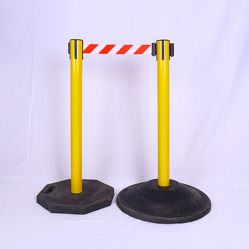 New Products High Quality Traffic Safety Red Or Yellow Traffic Retractable Tape Working Post