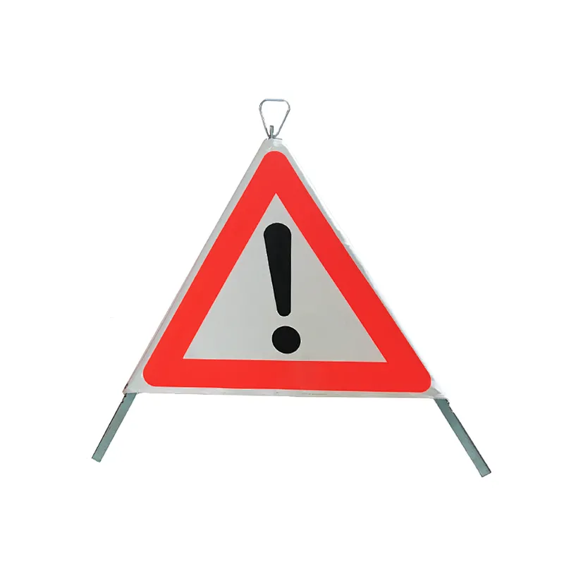 China Road Safety Products Collapsible Tripod Warning Sign Led Warning Traffic Sign