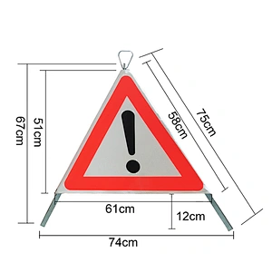 China Road Safety Products Collapsible Tripod Warning Sign Led Warning Traffic Sign