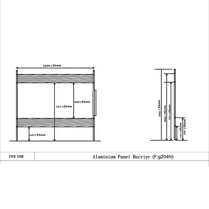 Alumium Panel Barrier