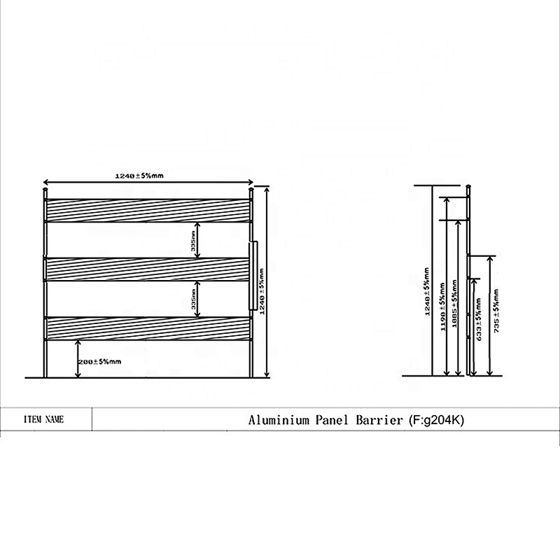 Alumium Panel Barrier