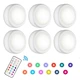 New big round shape Wireless LED Puck Lights with Remote Control, Battery Powered Dimmable Kitchen Under Cabinet Lighting