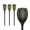 96 LED Flickering Landscape Outdoor Integrated Dancing Flame Led Solar Garden Light Wall Lamp