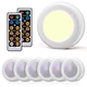 Dimmable Wireless LED Puck Lights Touch Sensor led Under Cabinet Light For Close Wardrobe Stair Hallway Night