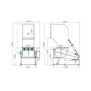 Tyrone 20hp / 15kw пластиковая дробилка / измельчитель / измельчитель пластика