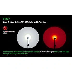 NEXTORCH P5R White and Red Dual color LED flashlight rechargeable USB hunting outdoor torch
