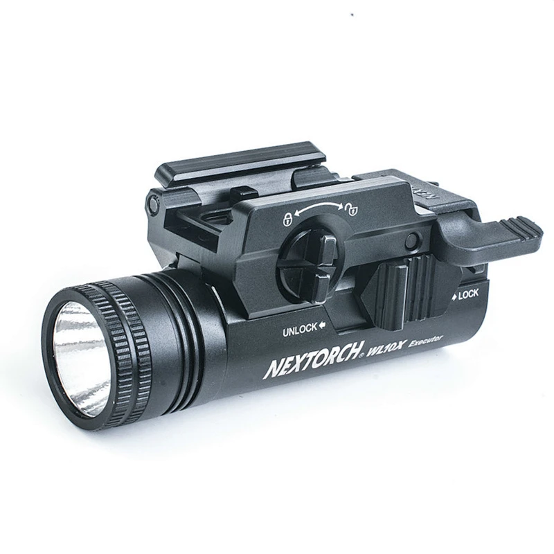 NEXTORCH WL10X LED Pistol weapon tactical flashlight waterproof and shockproof Picatinny Weaver rail mount torch