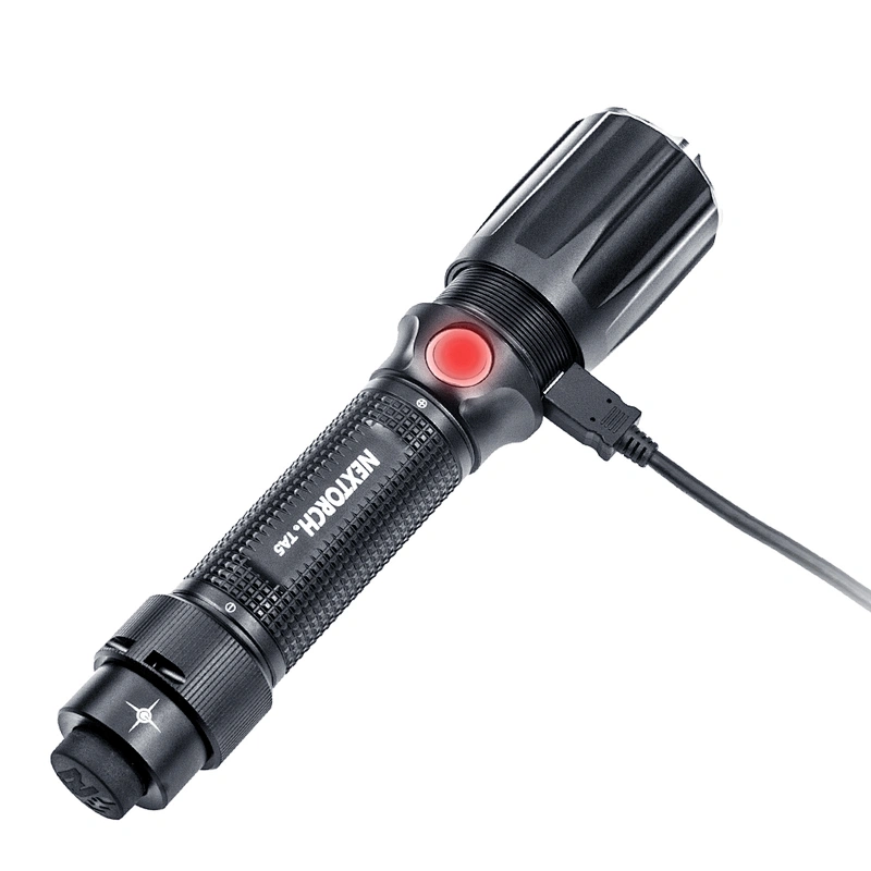 NEXTORCH TA5 Strong Aluminum Tactical LED flashlight 900lumen USB rechargeable glass breaker waterproof army police torch