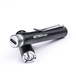 NEXTORCH K3RT Tactical LED penlight flashlight USB rechargeable stainless steel glass breaker pocket clip waterproof torch