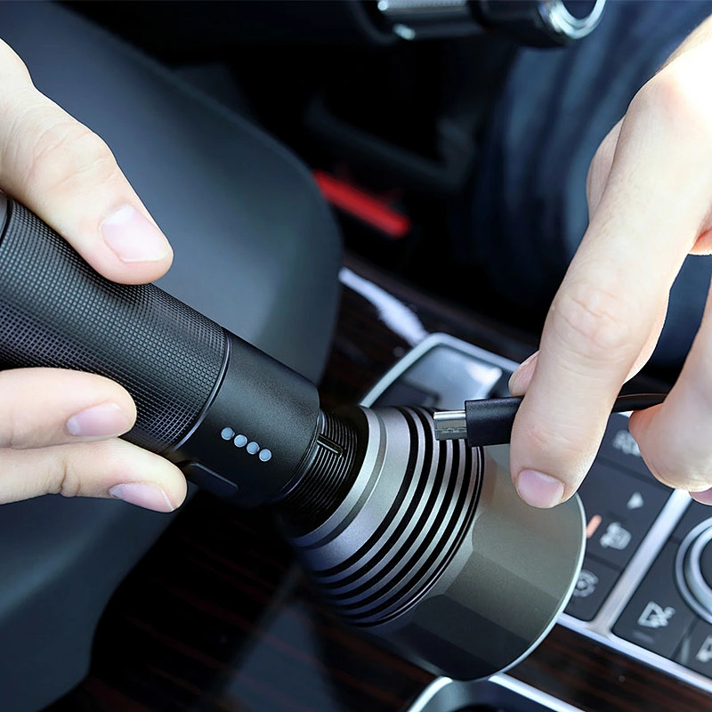 super high power flashlight 2000 lumen torch outdoor flashlight high output type C rechargeable 26650 battery
