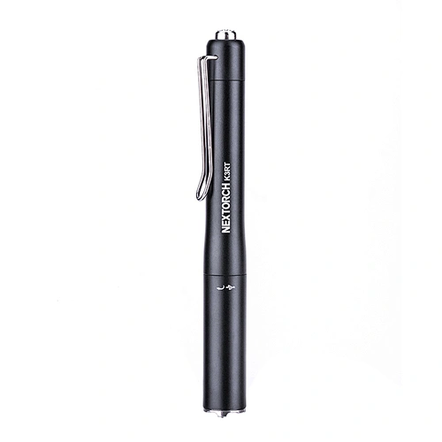 NEXTORCH K3RT Tactical LED penlight flashlight USB rechargeable stainless steel glass breaker pocket clip waterproof torch
