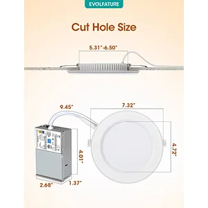 Recessed Lighting with Night Light 6 Inch, 14W 1300 Lumen 5CCT Dimmable Ultra Thin LED Recessed Lights, 2700K/3500K/4000K/5000K/6500K Canless Downlight Light, CRI 90, ETL & FCC,