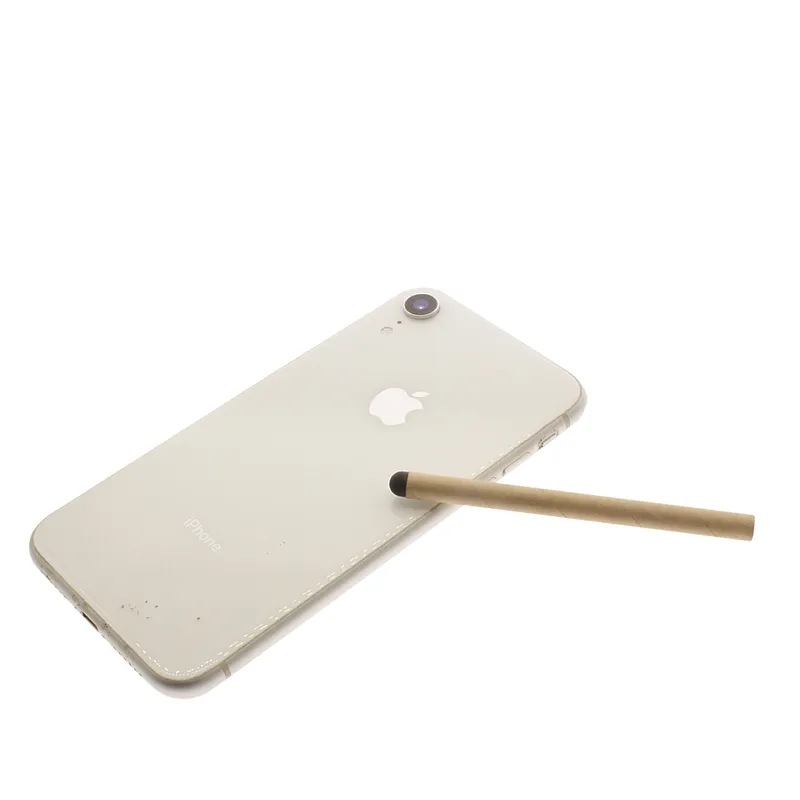 A one-time use disposable stylus constructed with eco-friendly material that functions with all capacitive touch screens and physical buttons.